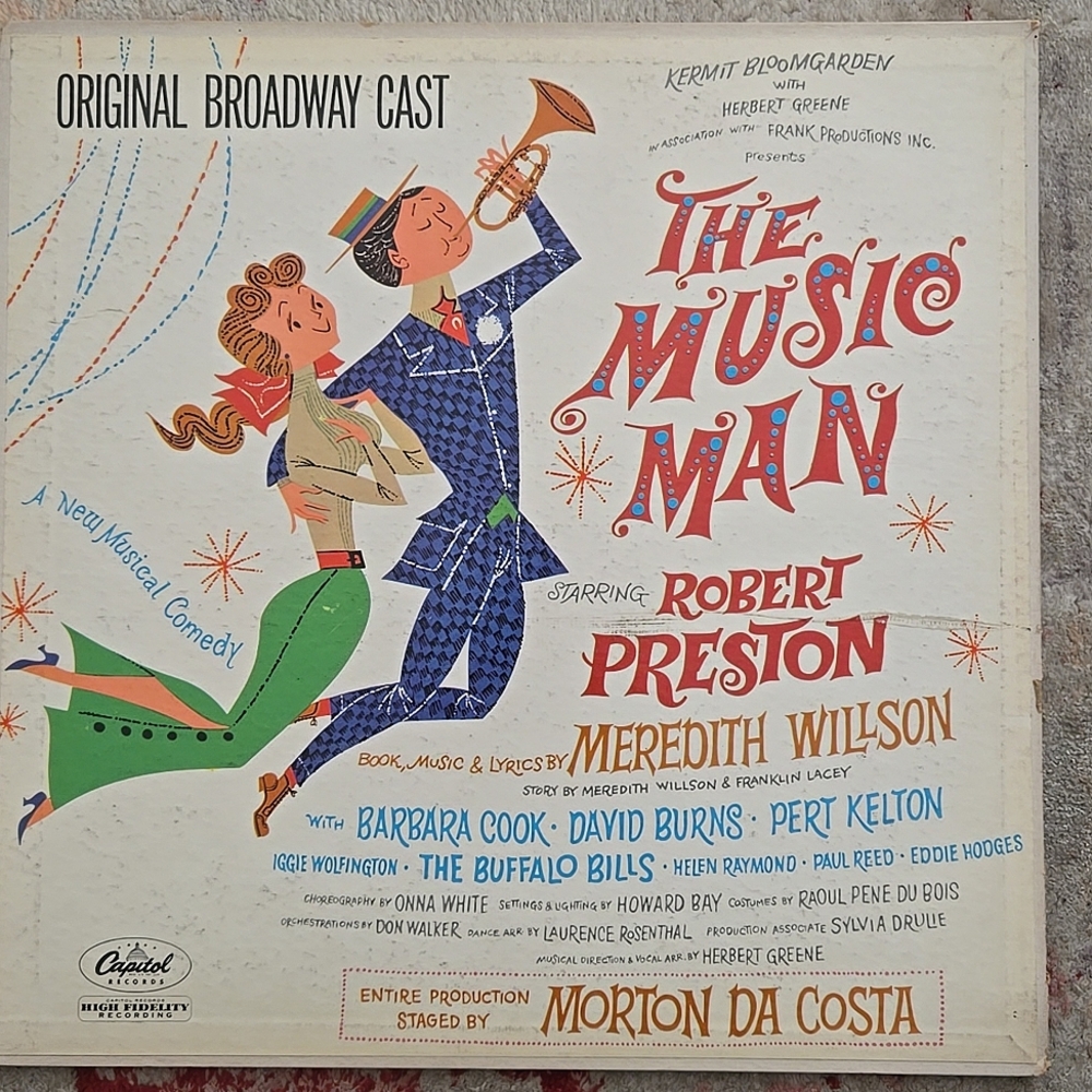 THE MUSIC MAN Original Broadway Cast Album 1957 Capitol WA0990 Robert Preston